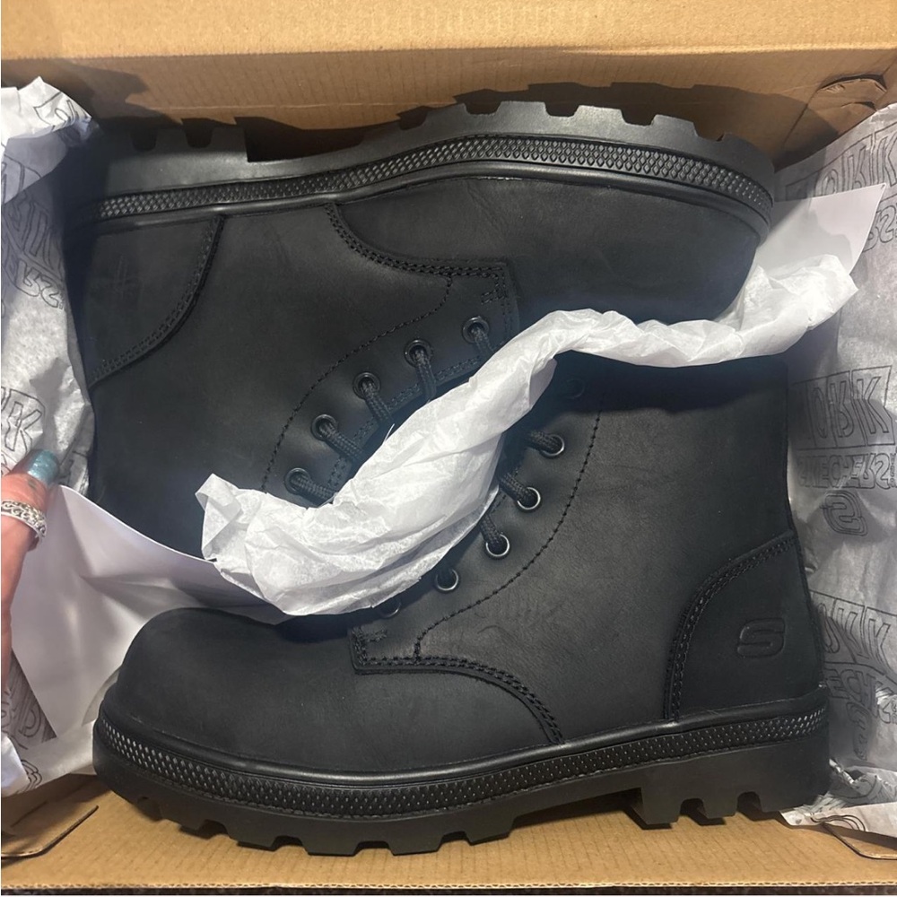 Skechers Black Carbon Toe Work Shoes